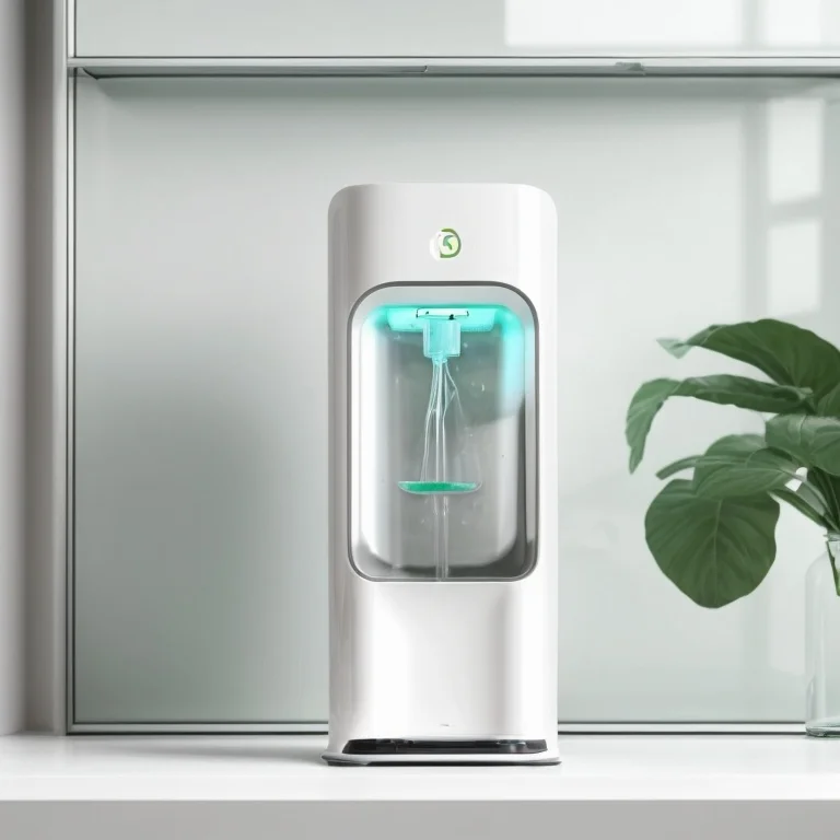 User interacting with DrinkHub automated hydration device